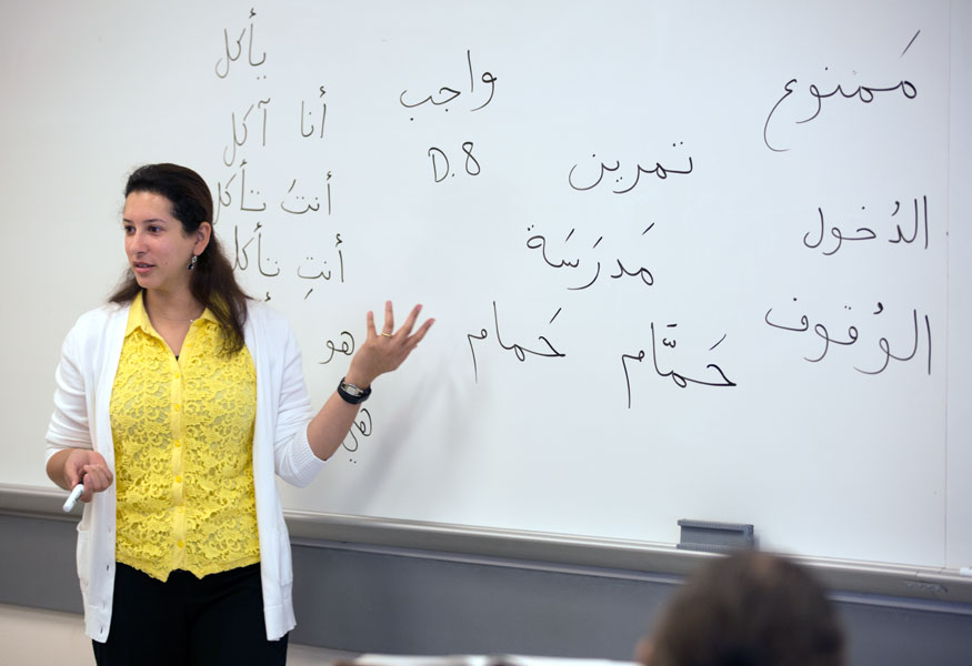 Lecturer Raghda ElDessouky's Introductory Arabic course, Arabic 101