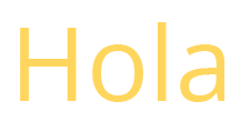 Hello written in Spanish